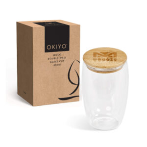 Okiyo Jumbo Moco Double-Wall Glass Cup – 450ml