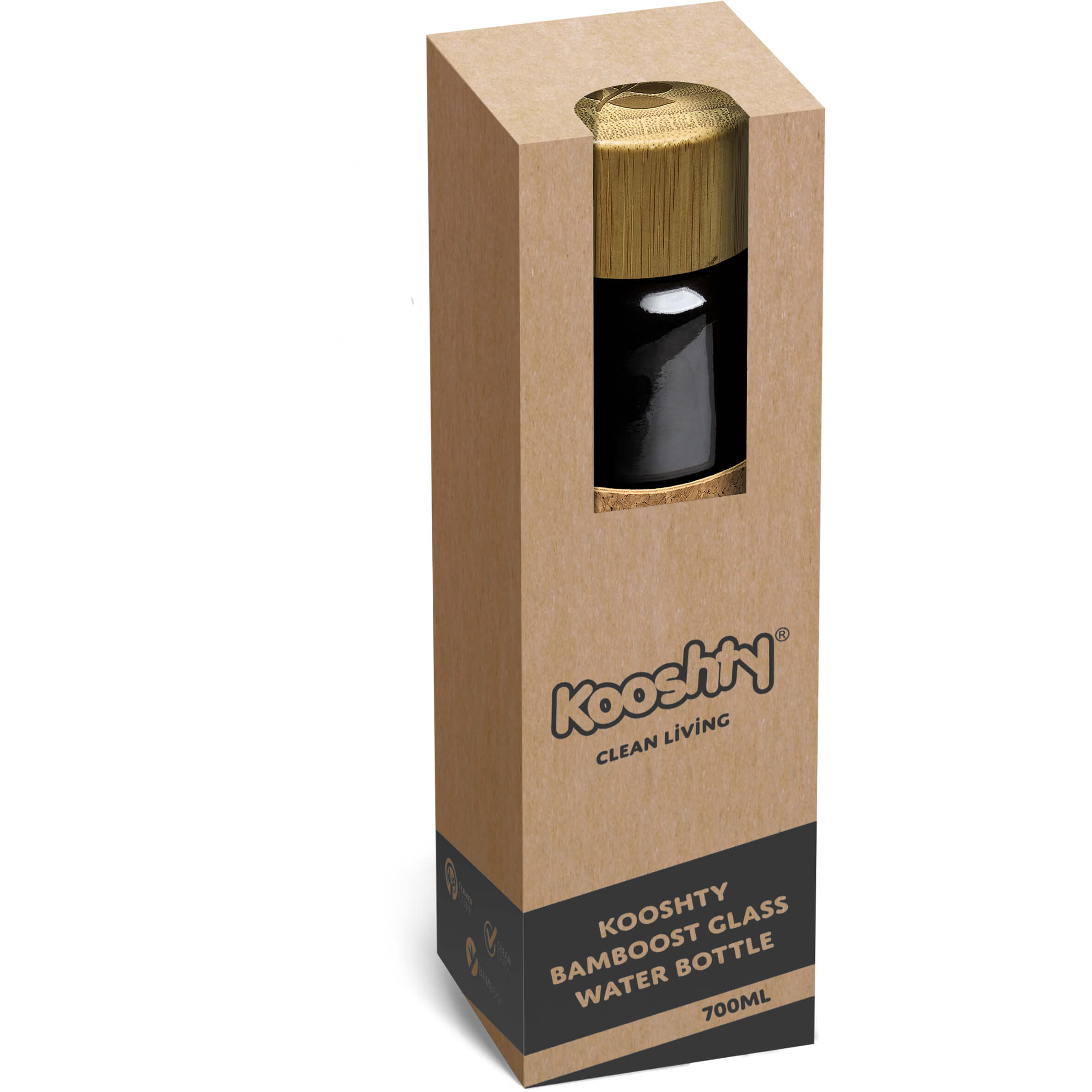 Kooshty Bamboost Glass Water Bottle - 700ml - Image 8