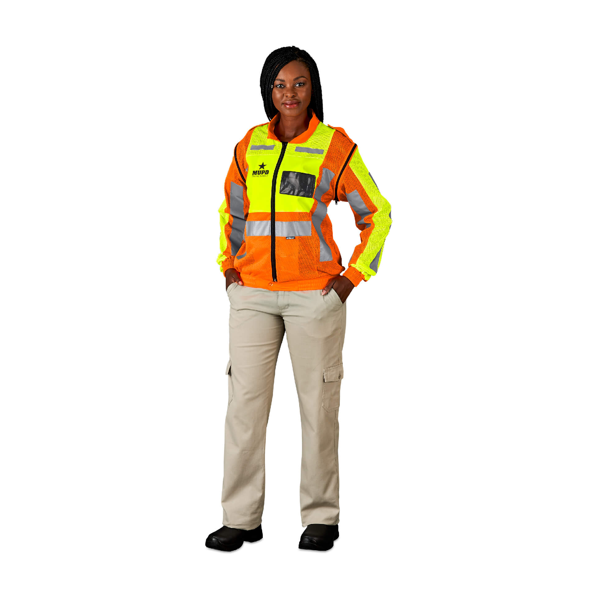 Metro Two-Tone Hi-Viz Reflective Zip-Off Jacket - Image 9