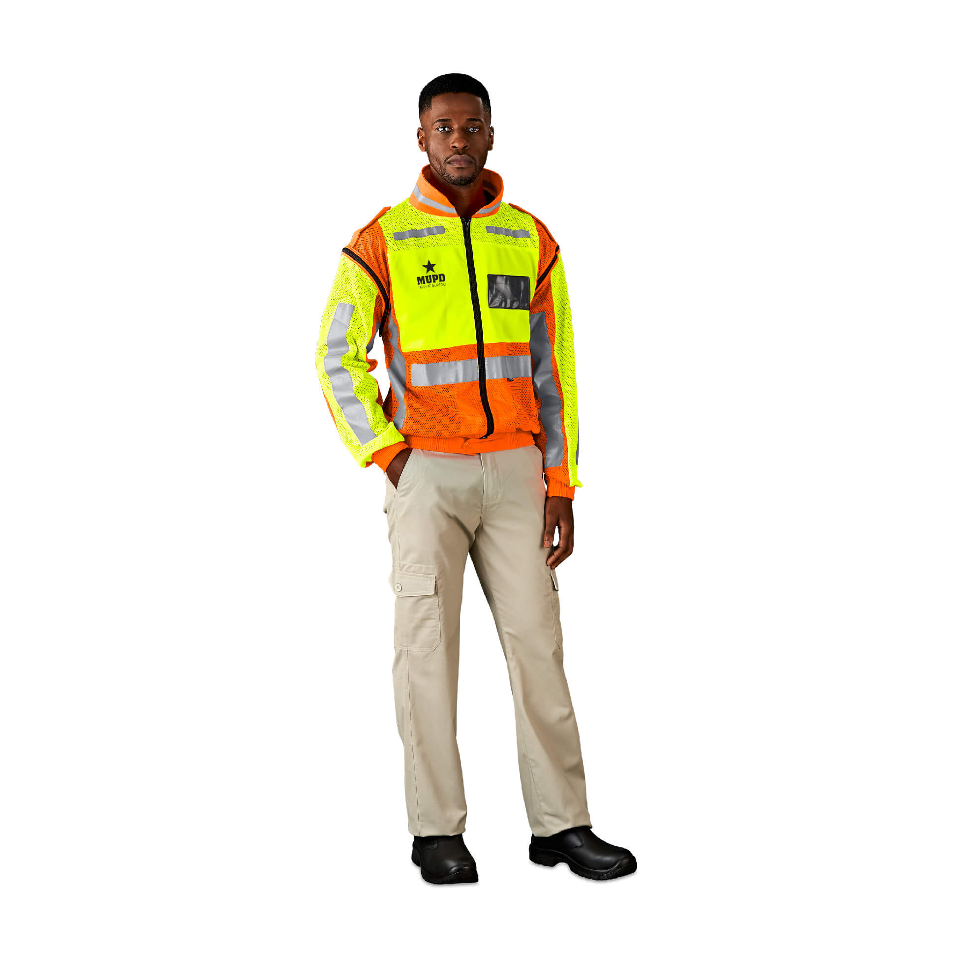 Metro Two-Tone Hi-Viz Reflective Zip-Off Jacket - Image 12