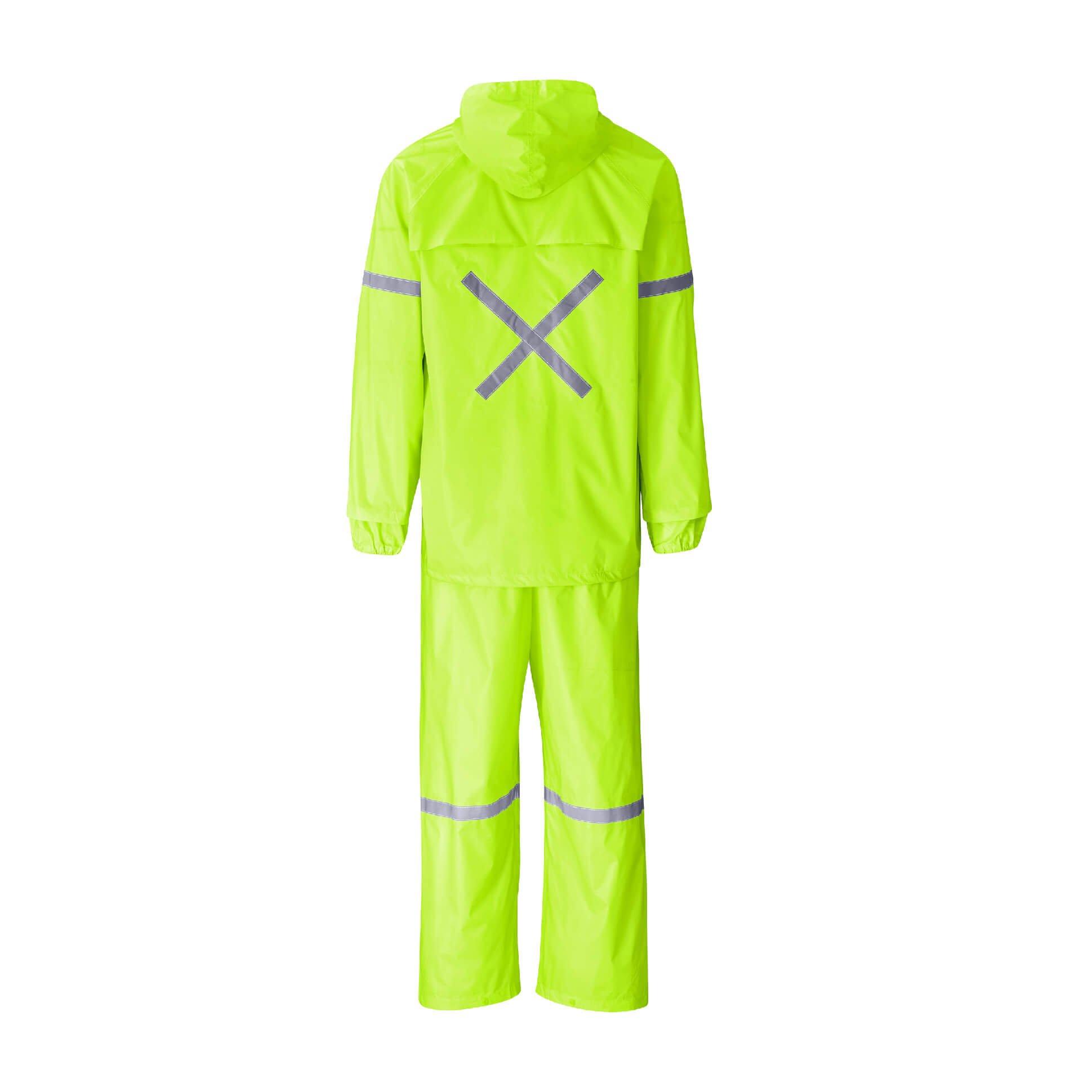 Outdoor Hi-Viz Reflective Polyester/Pvc Rainsuit - Image 4