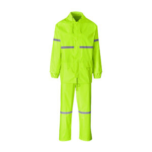 Outdoor Hi-Viz Reflective Polyester/Pvc Rainsuit