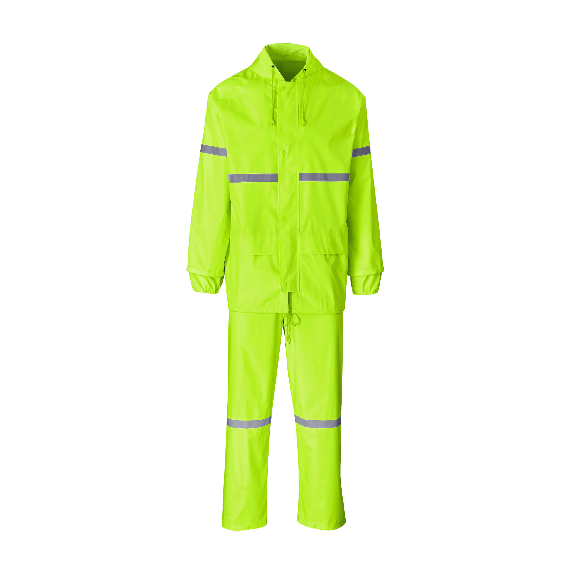 Outdoor Hi-Viz Reflective Polyester/Pvc Rainsuit - Image 2