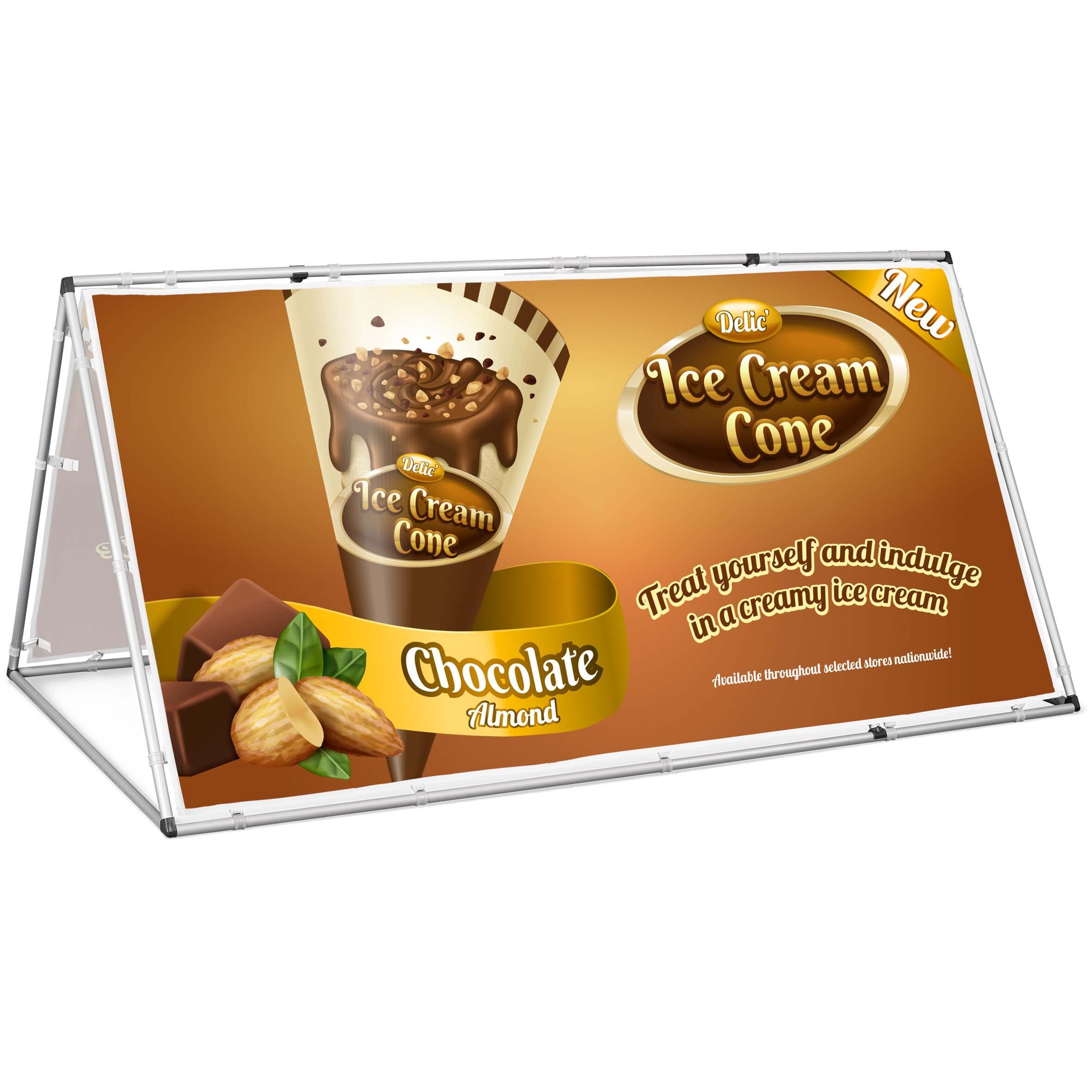 Ovation Sublimated A-Frame With Fabric Print 2M X 1M