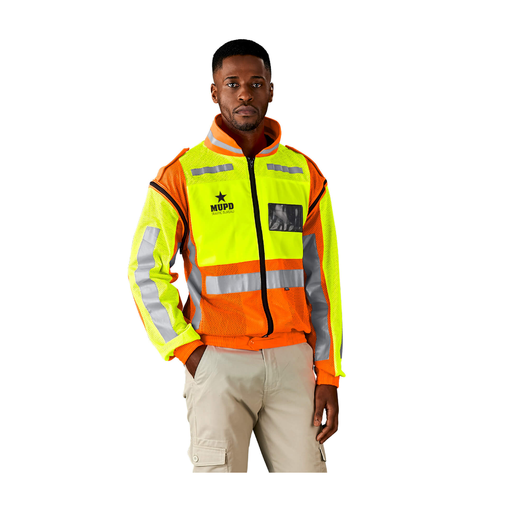 Metro Two-Tone Hi-Viz Reflective Zip-Off Jacket